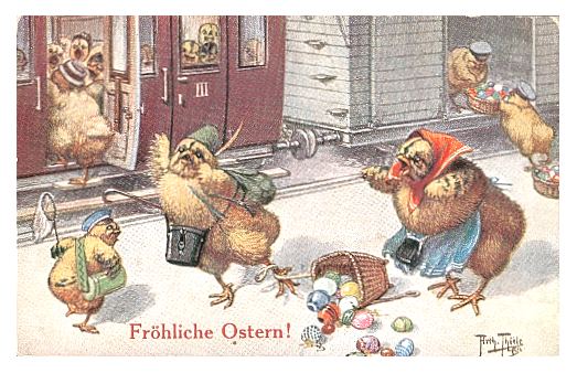 Osterkcken am Bahnsteig / von Arthur Thiele